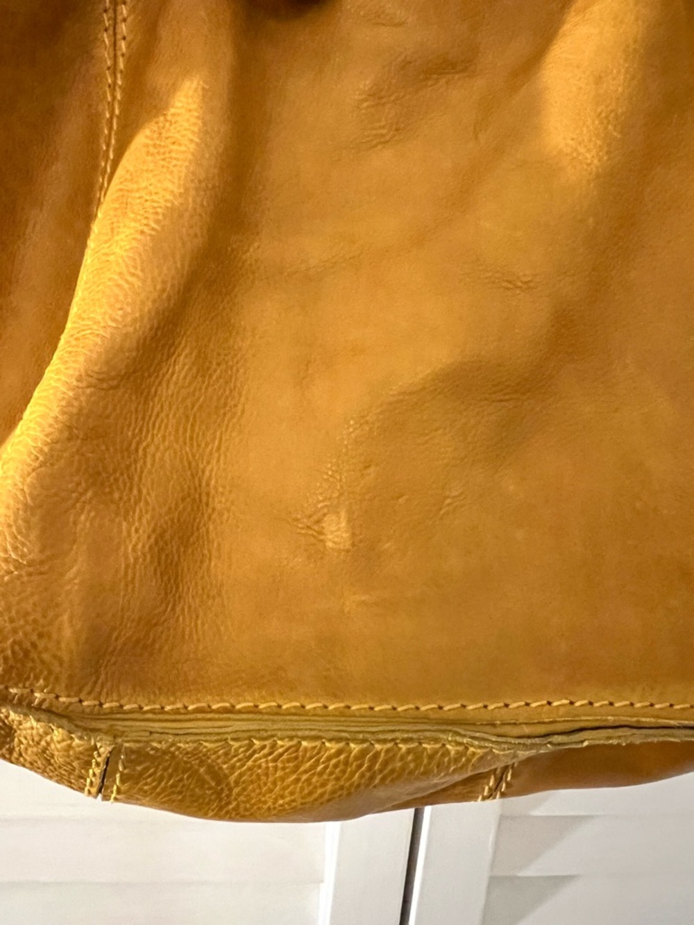 Anthropologie Holding Horses Cognac and Mustard Hobo/Tote Leather - Picture 8 of 9
